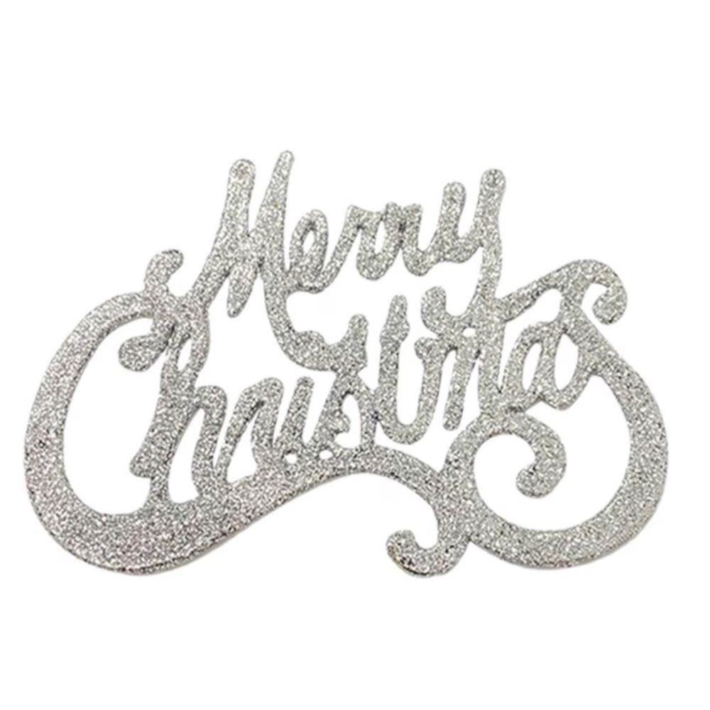 Glitter Merry Christmas Sign Pack of 6